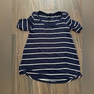 American Eagle Outfitters navy and white  Striped Women's soft and sexy T